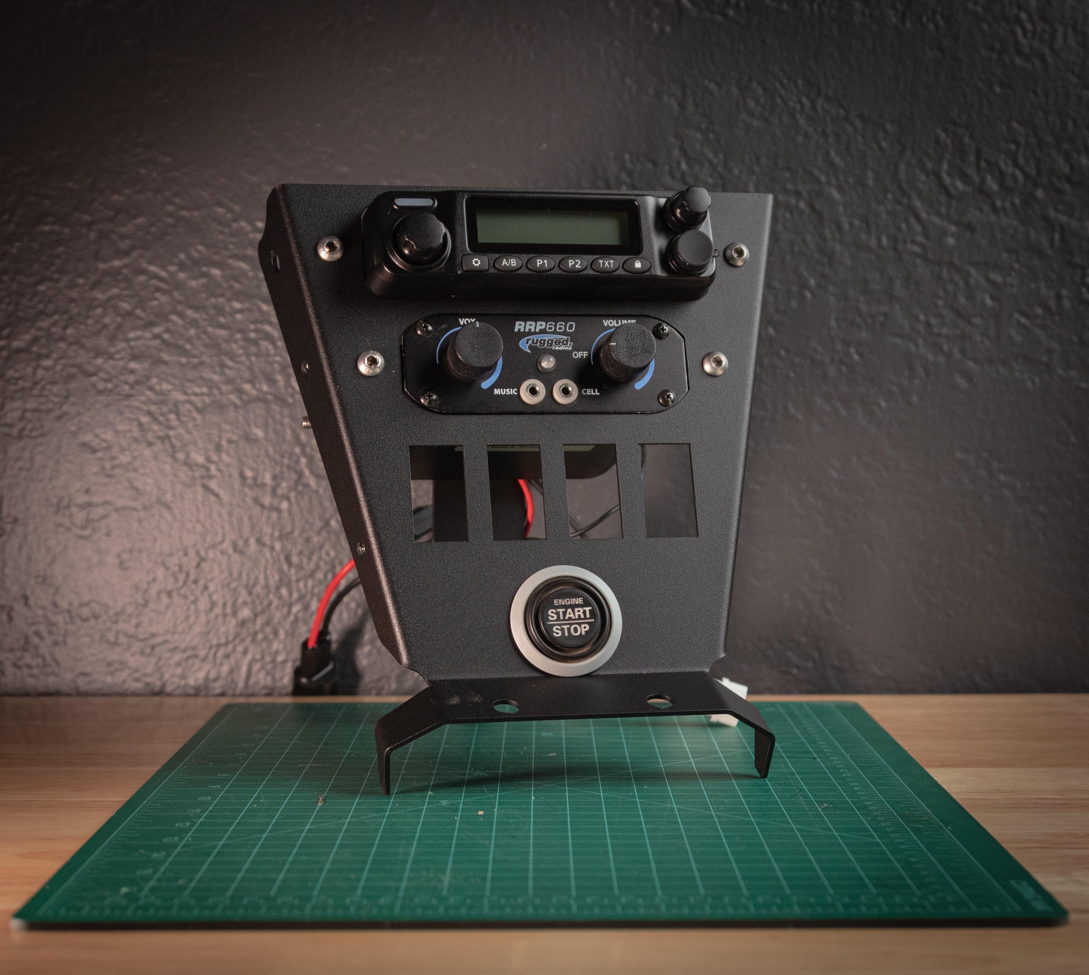 Photo of SFM M1/G1 Radio Mount Plus 4 by StayFlush Motorsports - Premium CanamX3 Console for UTVs / Side by Sides