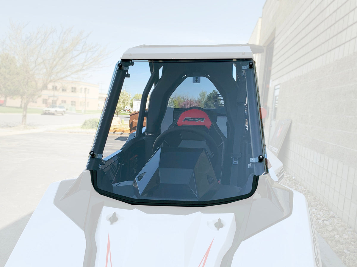 Photo of Polaris RS1 Hard Coated Full Windshield, Billet Clamps, Polycarbonate by UTVZILLA - Premium for UTVs / Side by Sides