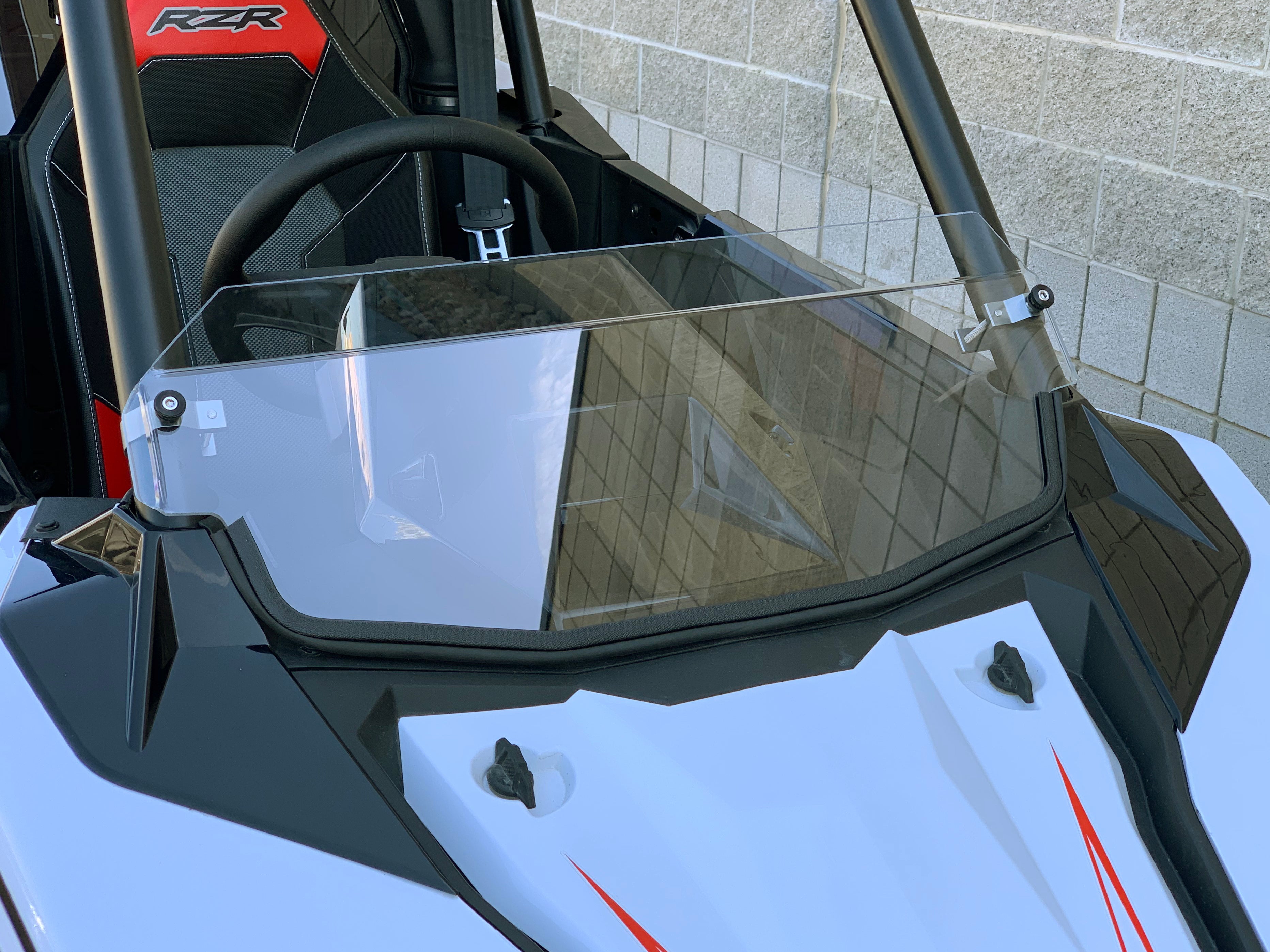 Photo of Polaris RS1 Half Windshield with Billet Clamps by UTVZILLA - Premium for UTVs / Side by Sides