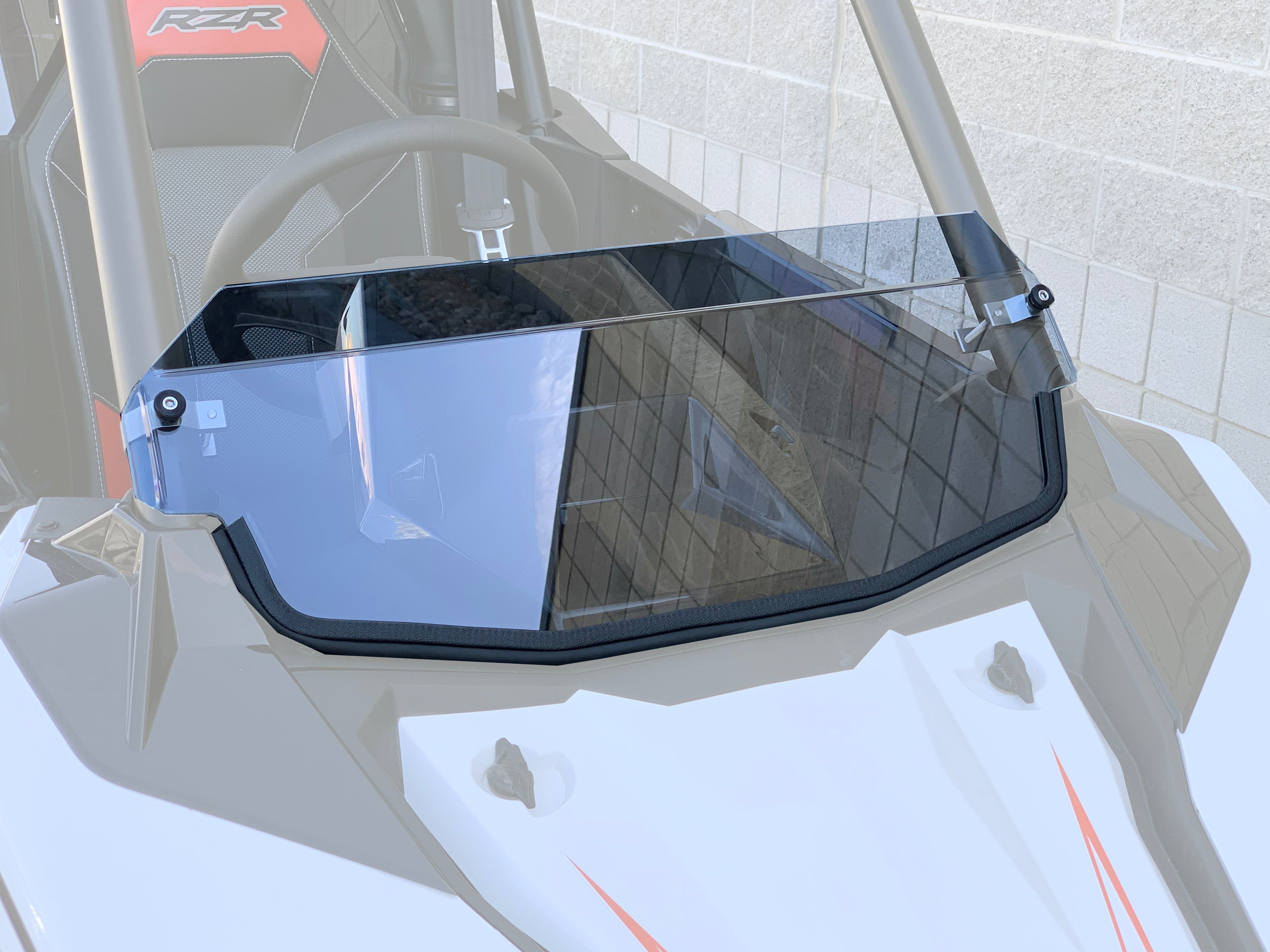 Photo of Polaris RS1 Half Windshield with Billet Clamps by UTVZILLA - Premium for UTVs / Side by Sides
