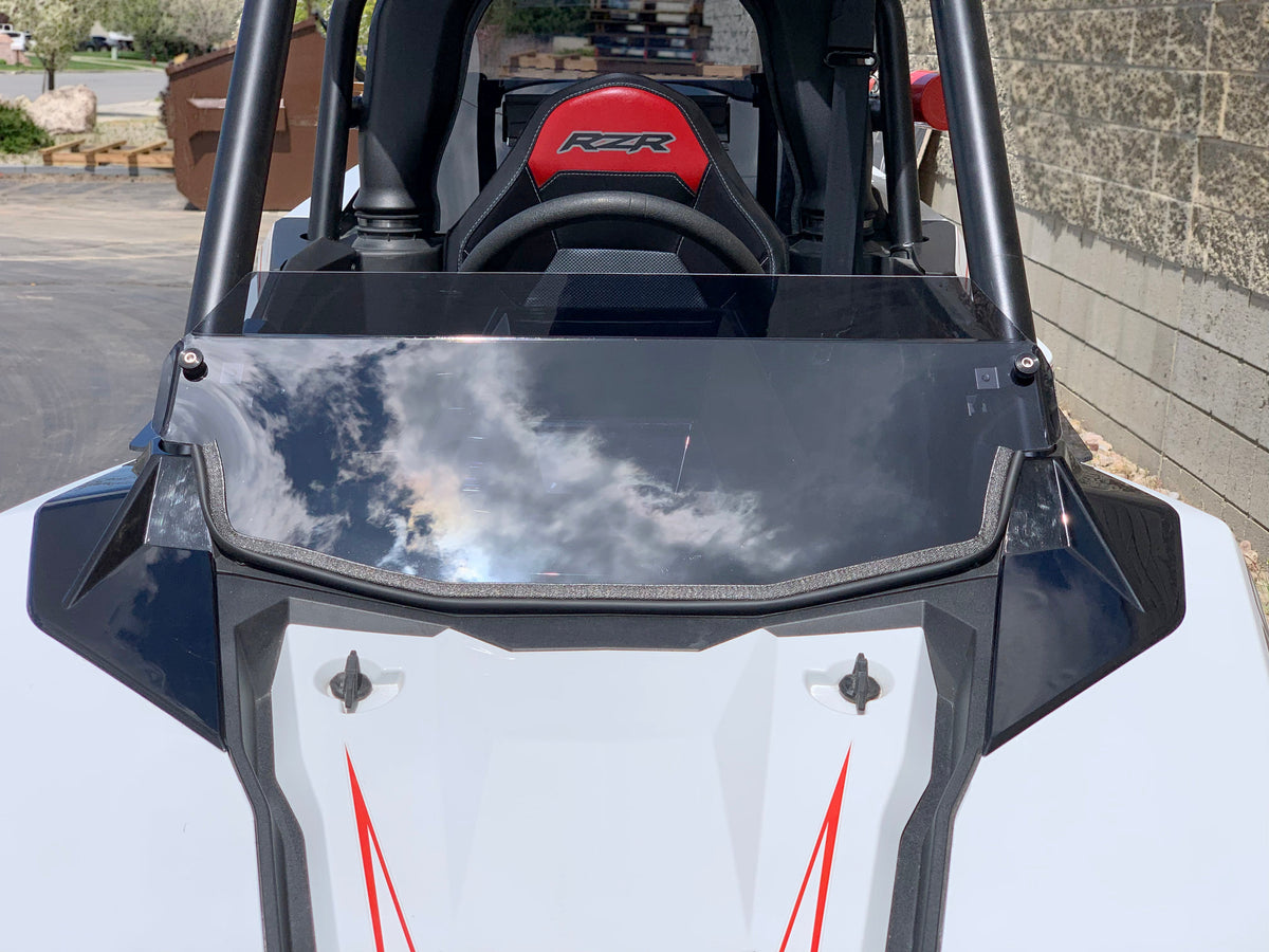 Photo of Polaris RS1 Half Windshield with Billet Clamps by UTVZILLA - Premium for UTVs / Side by Sides