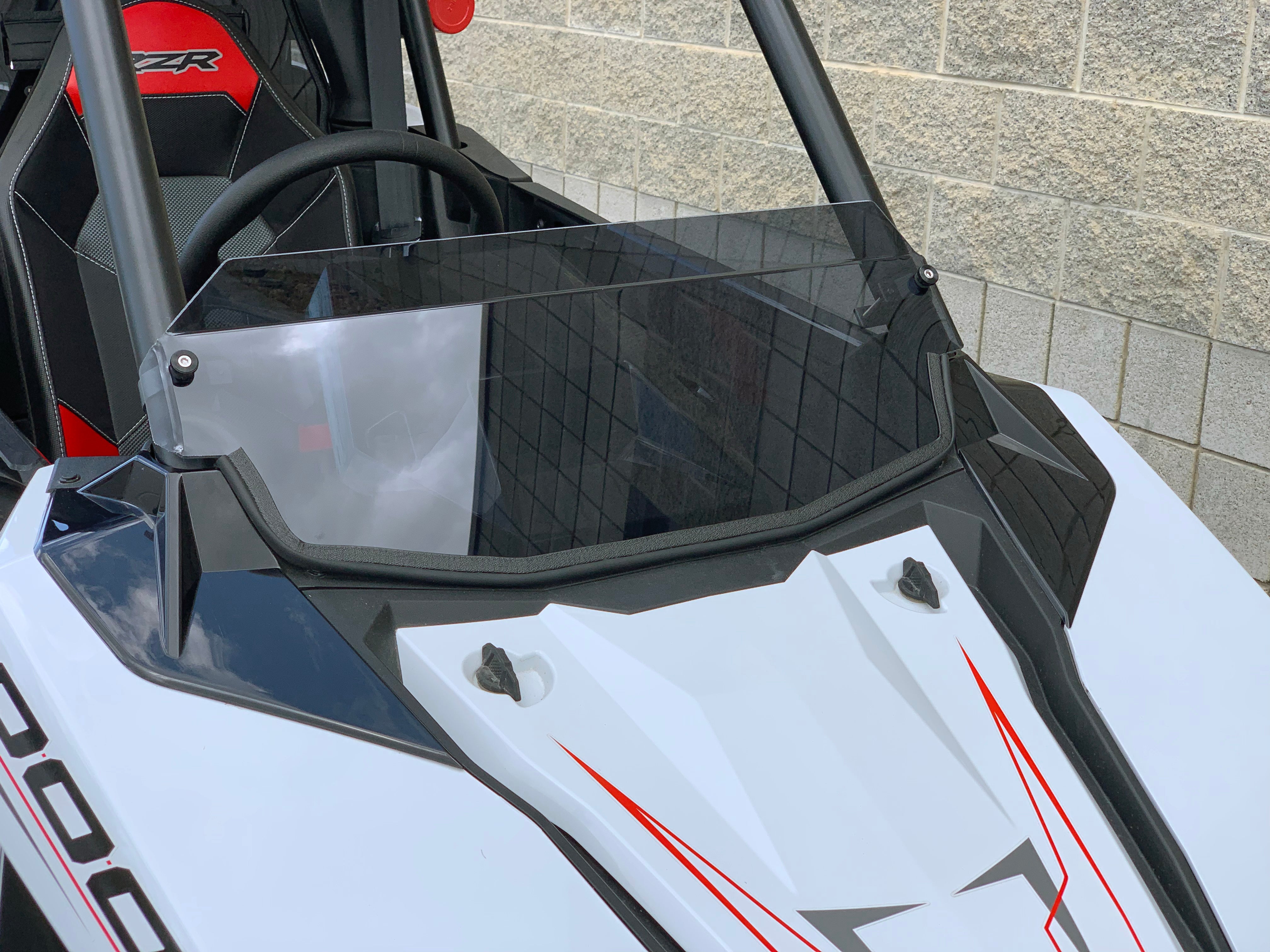 Photo of Polaris RS1 Half Windshield with Billet Clamps by UTVZILLA - Premium for UTVs / Side by Sides