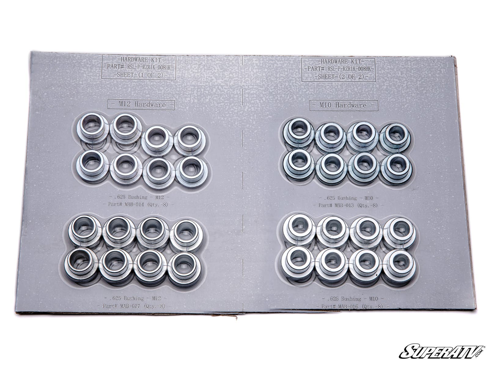 Photo of SuperATV Bushing Kit for SuperATV Polaris RZR XP 1000 Billet Aluminum Radius Arms by SuperATV - Premium Radius Rod Plates for UTVs / Side by Sides