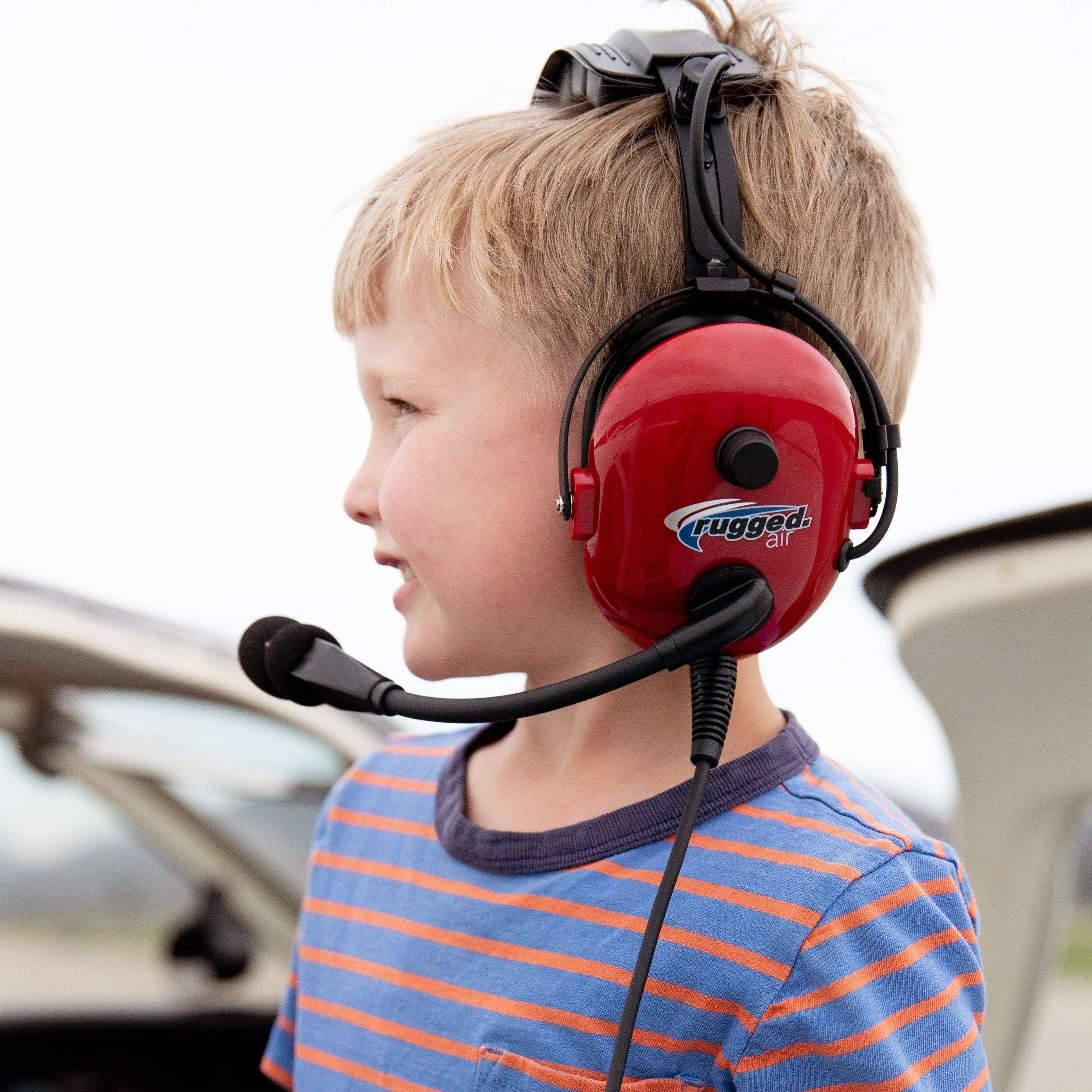Photo of Rugged Radios Rugged Air RA250 Children's General Aviation Pilot Headset by Rugged Radios - Premium for UTVs / Side by Sides