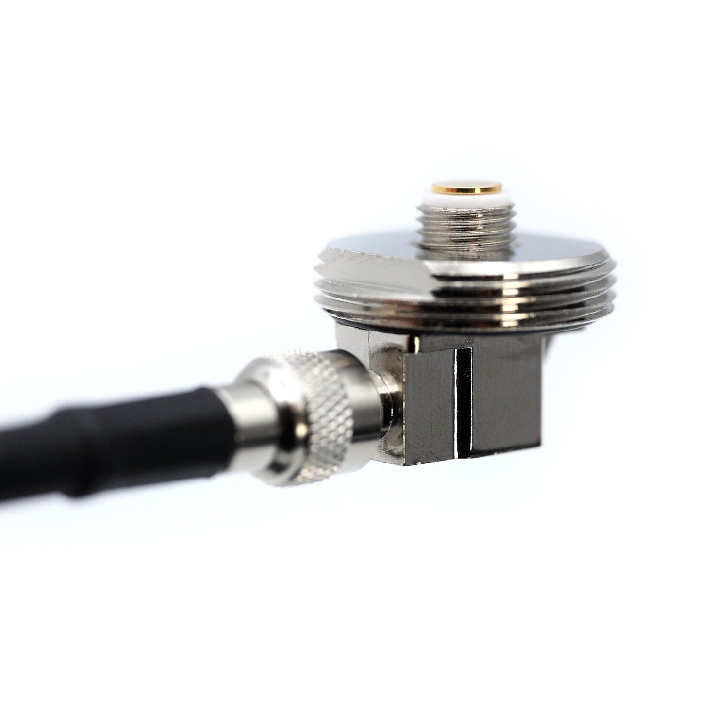 Photo of 15 Ft Antenna Cable with Removable Mini 3/8 NMO Bulkhead Mount by Rugged Radios - Premium for UTVs / Side by Sides