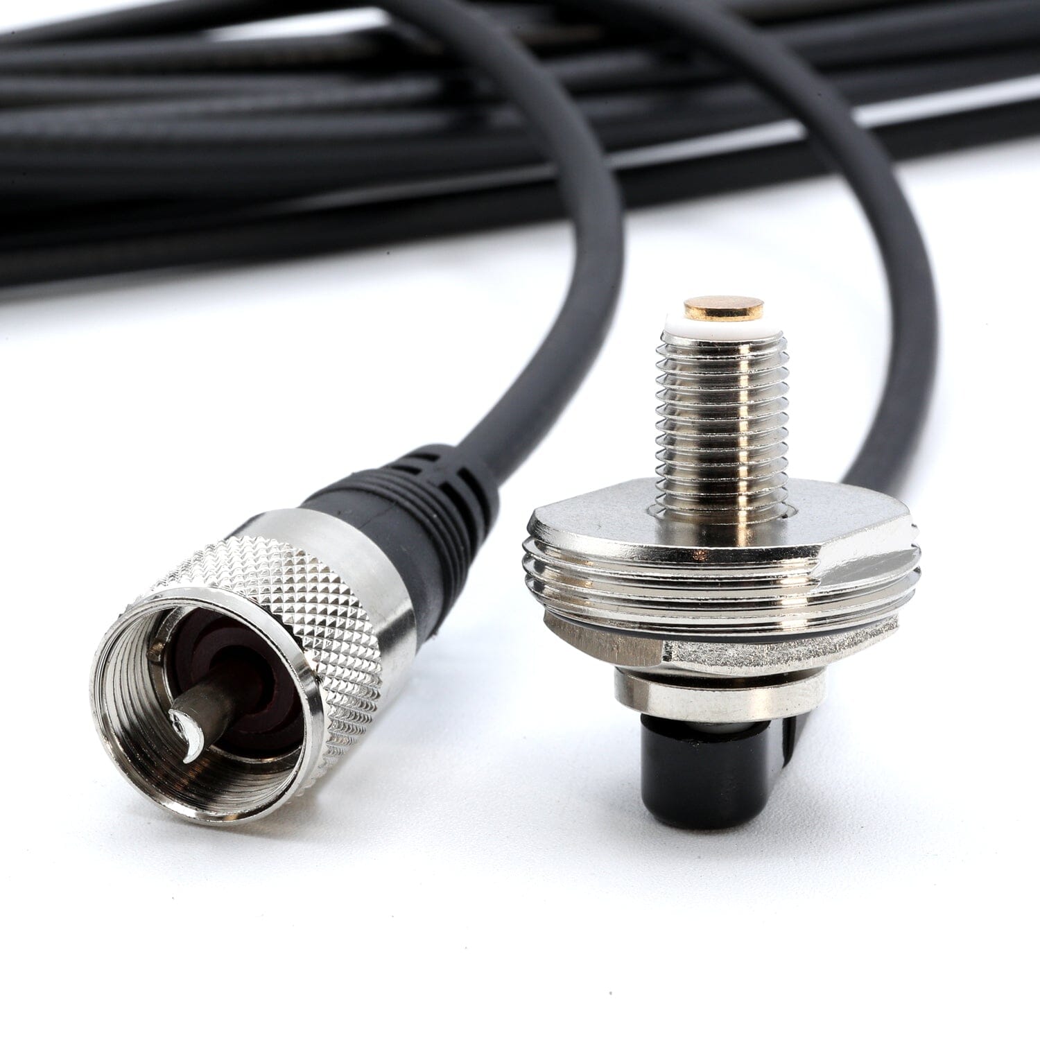 Photo of 17 Ft Antenna Coax Cable with 3/8" NMO (TM) Thick Mount by Rugged Radios - Premium for UTVs / Side by Sides