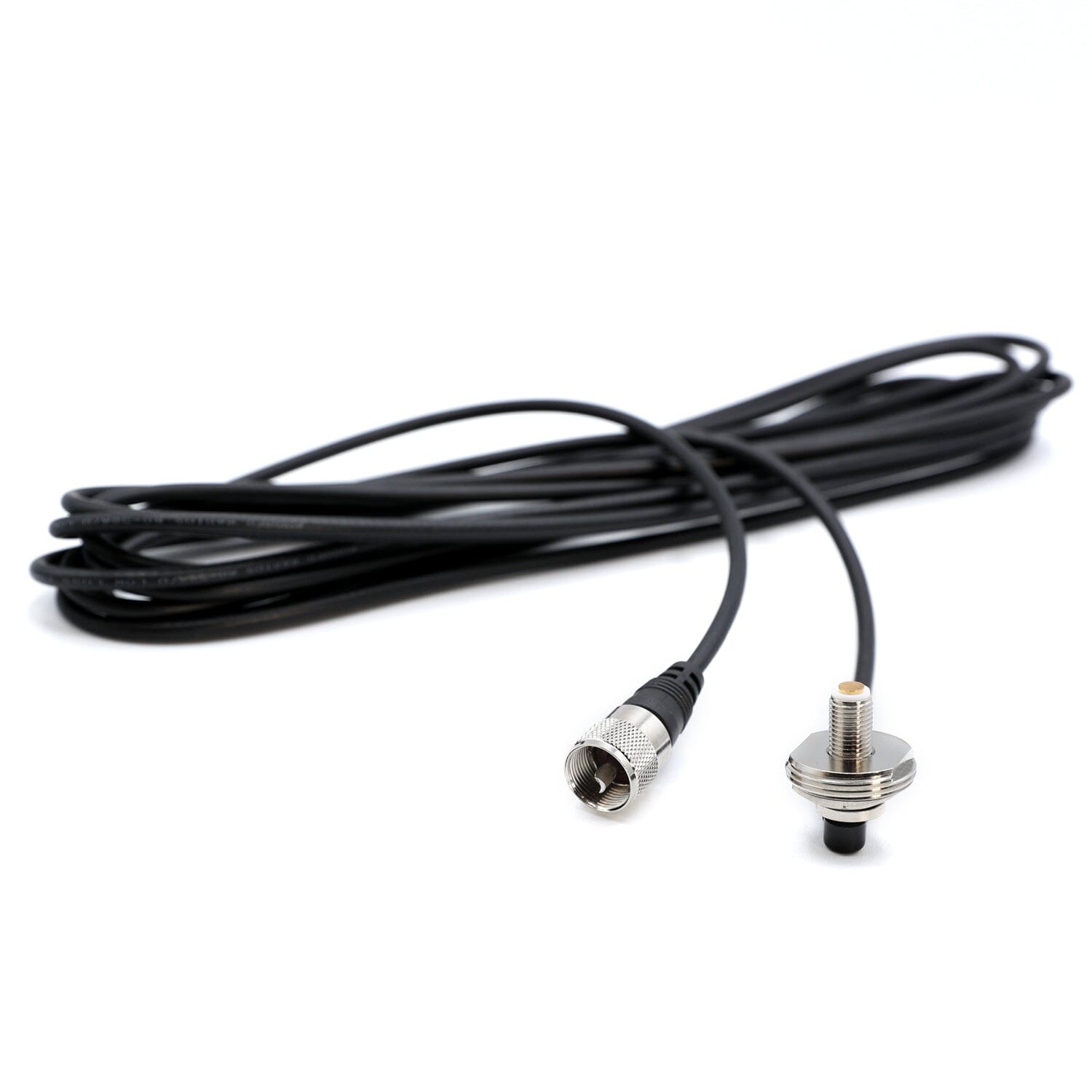 Photo of 17 Ft Antenna Coax Cable with 3/8" NMO (TM) Thick Mount by Rugged Radios - Premium for UTVs / Side by Sides