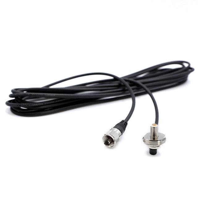 Photo of 17 Ft Antenna Coax Cable with 3/8" NMO (TM) Thick Mount by Rugged Radios - Premium for UTVs / Side by Sides