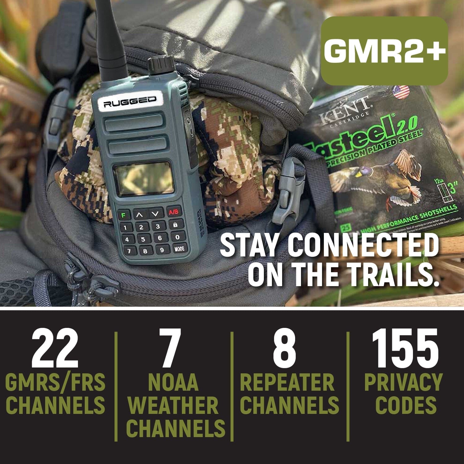 Photo of 2 Pack - Rugged GMR2 PLUS - GMRS and FRS Two Way Handheld Radios by Rugged Radios - Premium for UTVs / Side by Sides