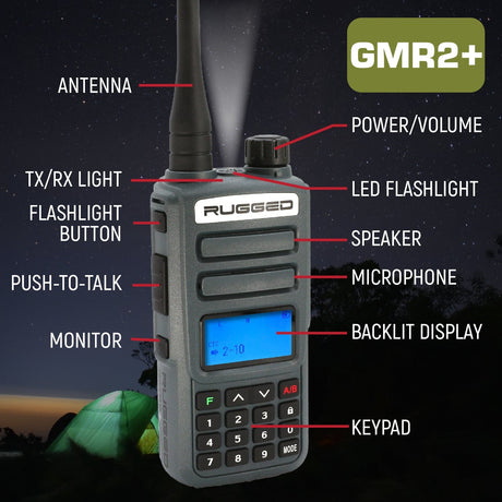 Photo of 2 Pack - Rugged GMR2 PLUS - GMRS and FRS Two Way Handheld Radios by Rugged Radios - Premium for UTVs / Side by Sides