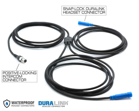 Photo of 2 Person - 364 Super Sport - Communication Intercom System with Helmet Kits by Rugged Radios - Premium for UTVs / Side by Sides