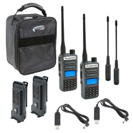 Photo of Adventure Pack - Rugged GMR2 PLUS - GMRS and FRS Two Way Handheld Radios with Accessories by Rugged Radios - Premium for UTVs / Side by Sides