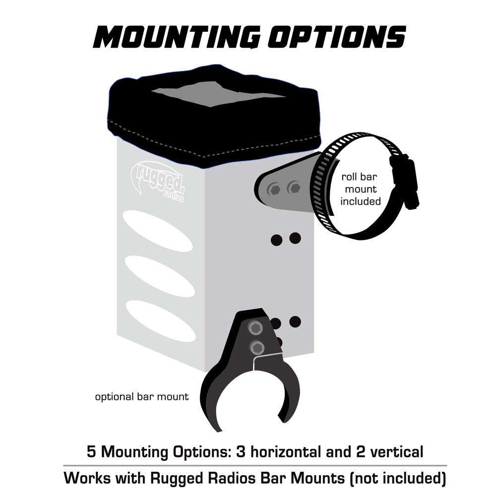 Photo of Aluminum Radio Box for Handheld Radios - Universal Mounting by Rugged Radios - Premium for UTVs / Side by Sides