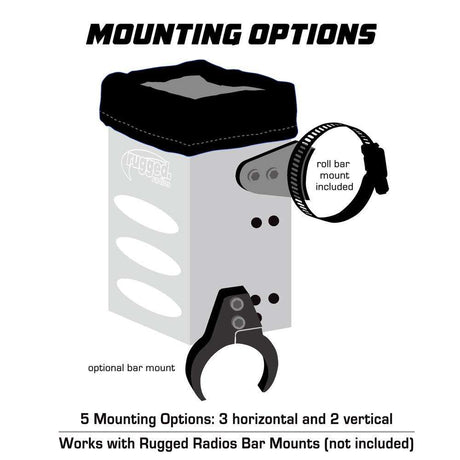 Photo of Aluminum Radio Box for Handheld Radios - Universal Mounting by Rugged Radios - Premium for UTVs / Side by Sides
