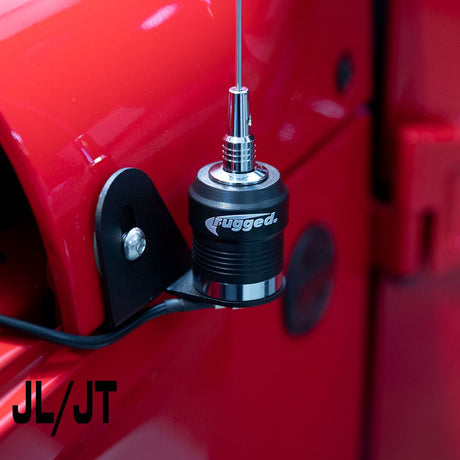 Photo of Antenna Mount for Jeep Wrangler TJ, LJ, JK, JL and Gladiator JT by Rugged Radios - Premium for UTVs / Side by Sides