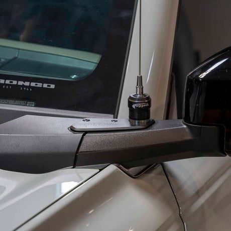 Photo of Antenna Mount for New Ford Bronco Driver Side View Mirror by Rugged Radios - Premium for UTVs / Side by Sides