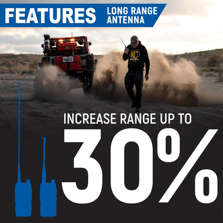 Photo of BUNDLE - Rugged R1 - Handheld Radio with Long Range Antenna and High Capacity Battery by Rugged Radios - Premium for UTVs / Side by Sides