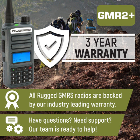 Photo of Rugged GMR2 PLUS - GMRS and FRS Two Way Handheld Radio with Hand Mic by Rugged Radios - Premium for UTVs / Side by Sides