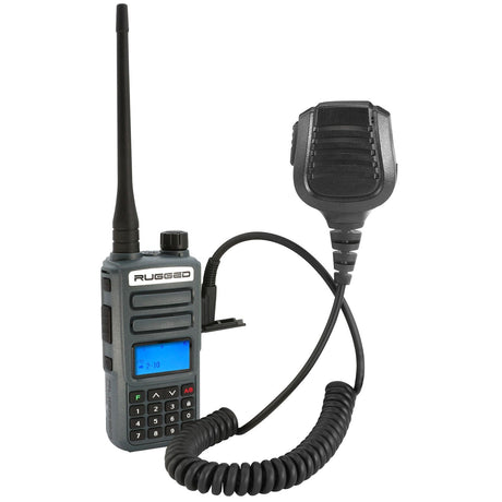 Photo of Rugged GMR2 PLUS - GMRS and FRS Two Way Handheld Radio with Hand Mic by Rugged Radios - Premium for UTVs / Side by Sides