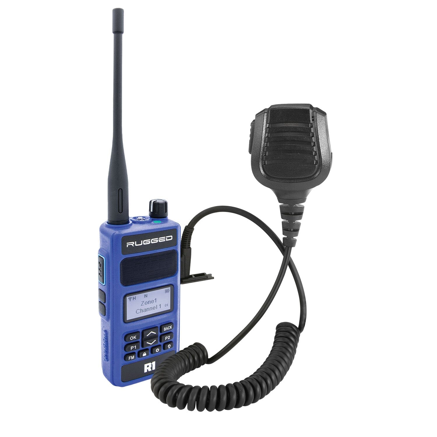 Photo of BUNDLE - Rugged R1 - Business Band Two Way Handheld Radio - with Hand Mic by Rugged Radios - Premium for UTVs / Side by Sides