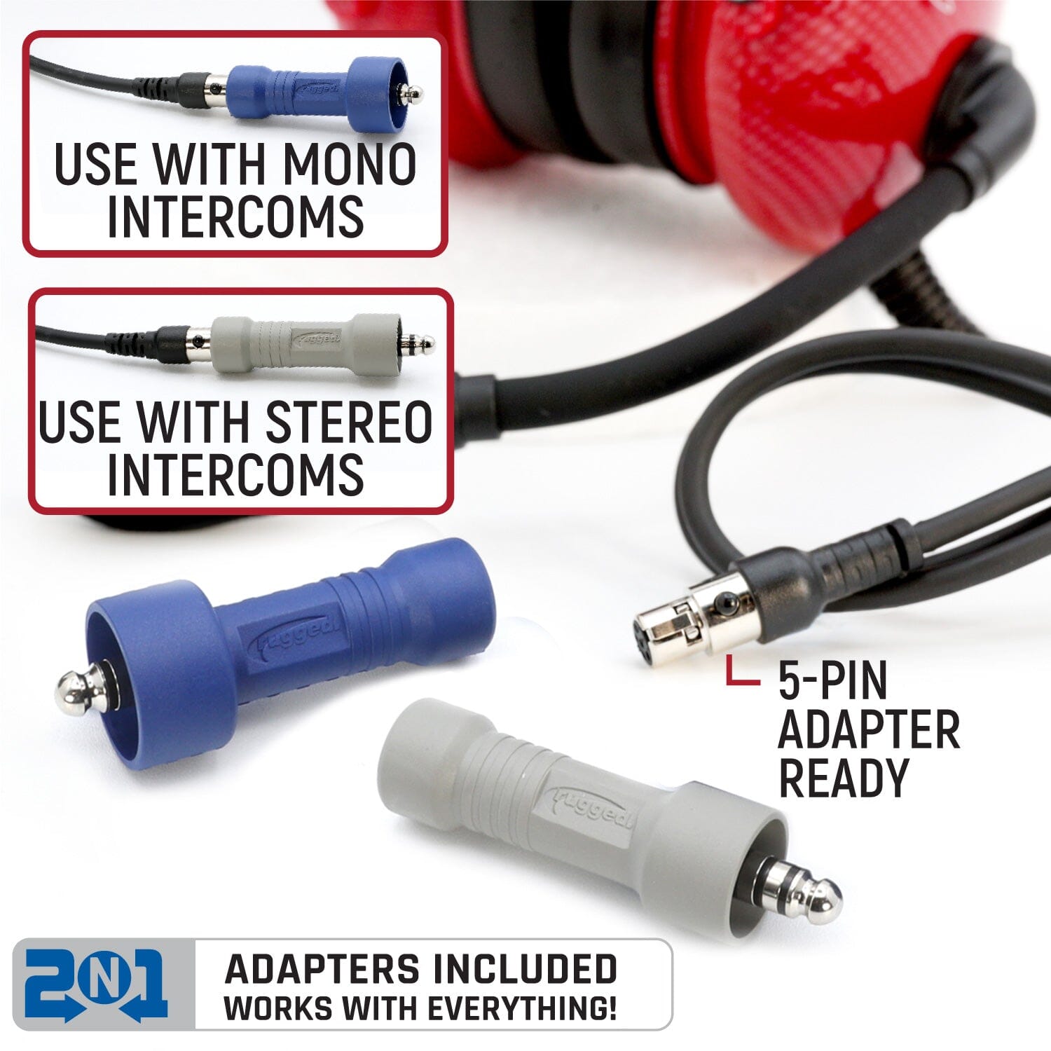 Photo of Ultimate Alpha Audio Youth Headset with Volume Control (OTH) by Rugged Radios - Premium for UTVs / Side by Sides
