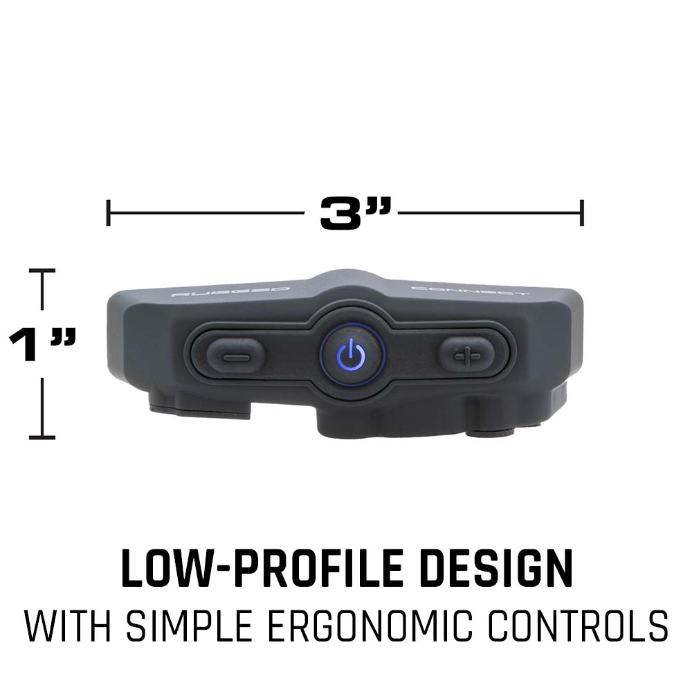 Photo of CONNECT BT2 Bluetooth Headset for Motorcycle Helmet by Rugged Radios - Premium for UTVs / Side by Sides