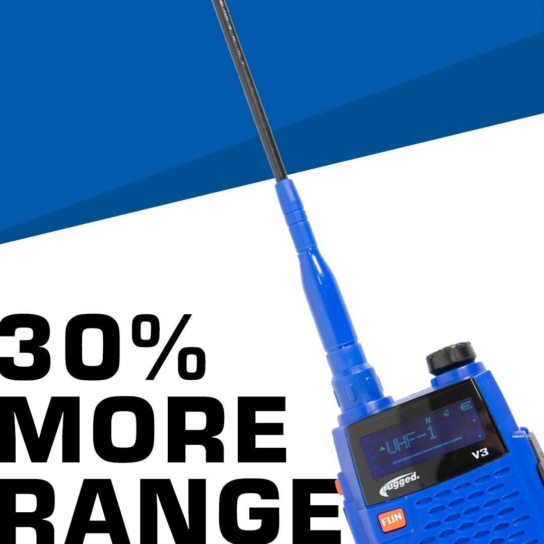 Photo of Long Range Antenna for Rugged V3 / RH5R Handheld Radios by Rugged Radios - Premium for UTVs / Side by Sides