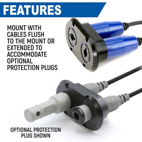 Photo of Dual Headset / Helmet Jack Flush Mount by Rugged Radios - Premium for UTVs / Side by Sides