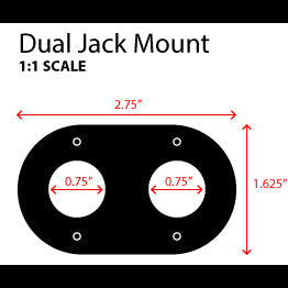 Photo of Dual Headset / Helmet Jack Flush Mount by Rugged Radios - Premium for UTVs / Side by Sides