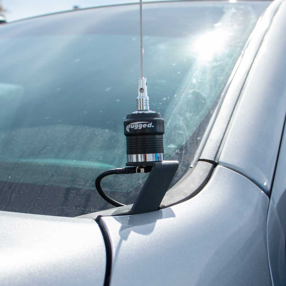 Photo of A-Pillar Antenna Mount Ford F-Series Chevy GMC Silverado Dodge Ram by Rugged Radios - Premium for UTVs / Side by Sides