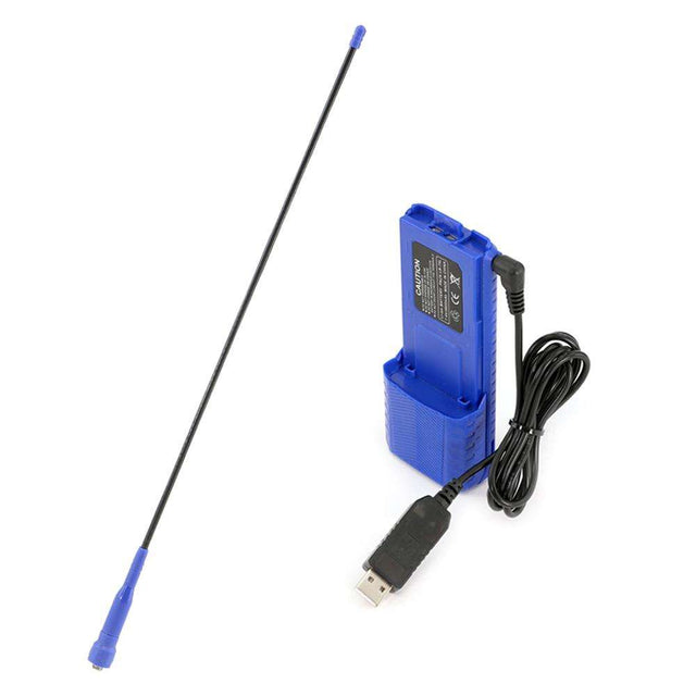 Photo of GO FURTHER BUNDLE - for V3 and RH5R Handheld Radios - Long Range Antenna , XL Battery , and USB Charging Cable by Rugged Radios - Premium for UTVs / Side by Sides