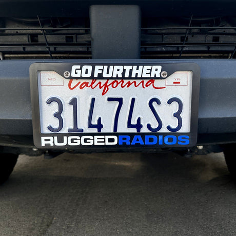 Photo of Go Further Rugged Radios License Plate Frames for Cars, Trucks, and Motorcycles by Rugged Radios - Premium for UTVs / Side by Sides