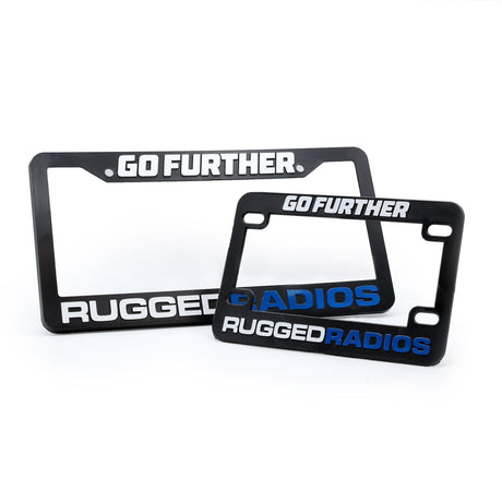 Photo of Go Further Rugged Radios License Plate Frames for Cars, Trucks, and Motorcycles by Rugged Radios - Premium for UTVs / Side by Sides
