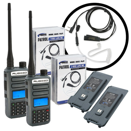 Photo of Great Outdoors Pack - Rugged GMR2 PLUS - GMRS and FRS Two Way Handheld Radios with Accessories by Rugged Radios - Premium for UTVs / Side by Sides