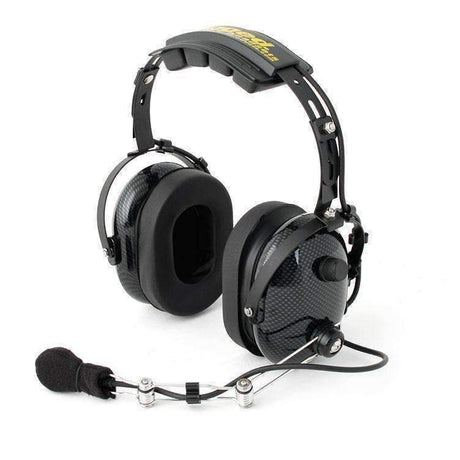 Photo of H22 Over the Head (OTH) Headset for 2-Way Radios - Black Carbon Fiber by Rugged Radios - Premium for UTVs / Side by Sides