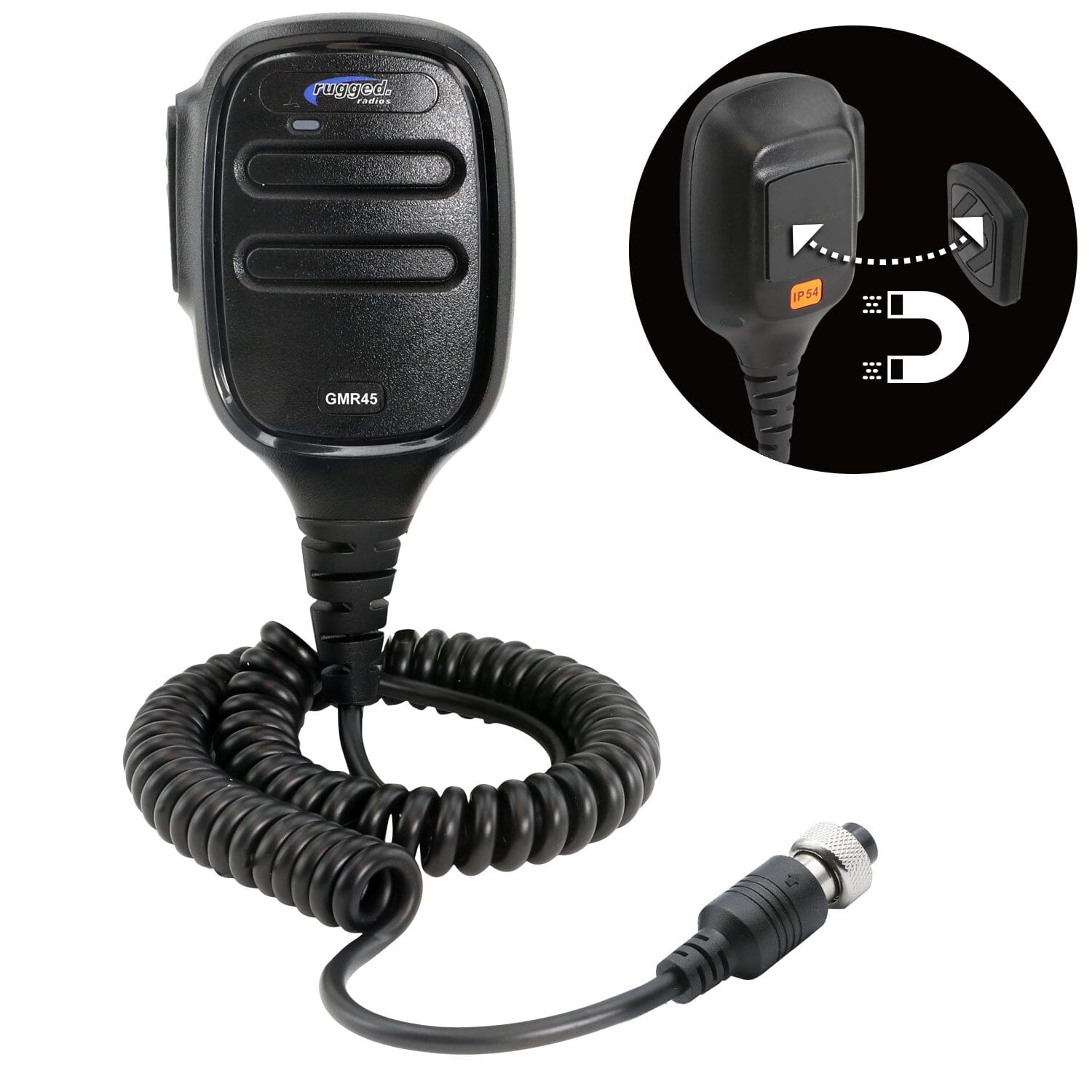 Photo of Hand Mic for GMR45 Mobile Radio with Scosche MagicMount by Rugged Radios - Premium for UTVs / Side by Sides