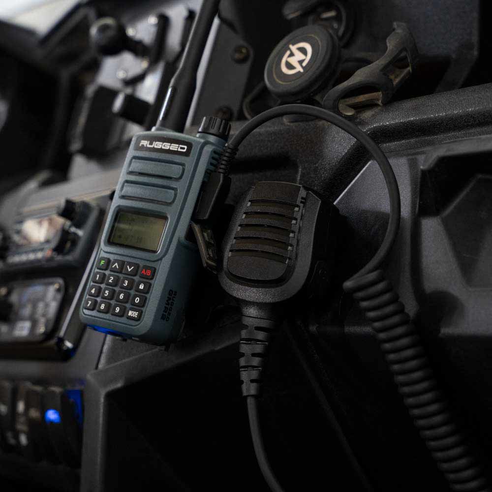 Photo of Radio and Speaker Mic Mount for Handheld Radios by Rugged Radios - Premium for UTVs / Side by Sides
