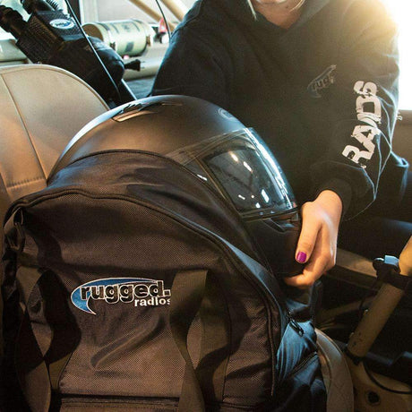 Photo of Helmet Bag with Bottom Storage Compartment by Rugged Radios - Premium for UTVs / Side by Sides