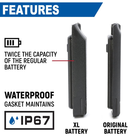 Photo of High Capacity Battery for RDH-X / ABH7 Handheld Radio 3600mAh by Rugged Radios - Premium for UTVs / Side by Sides