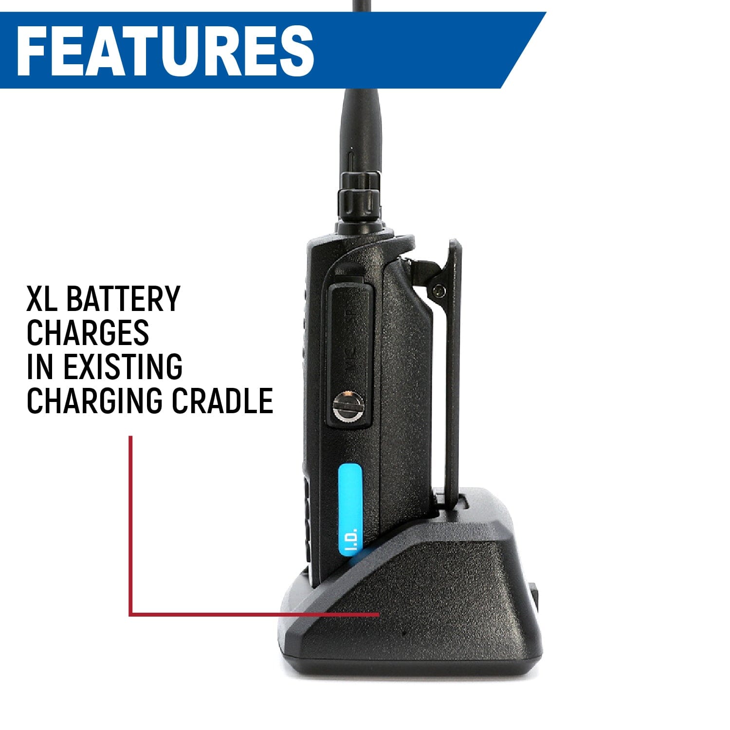 Photo of High Capacity Battery for RDH-X / ABH7 Handheld Radio 3600mAh by Rugged Radios - Premium for UTVs / Side by Sides