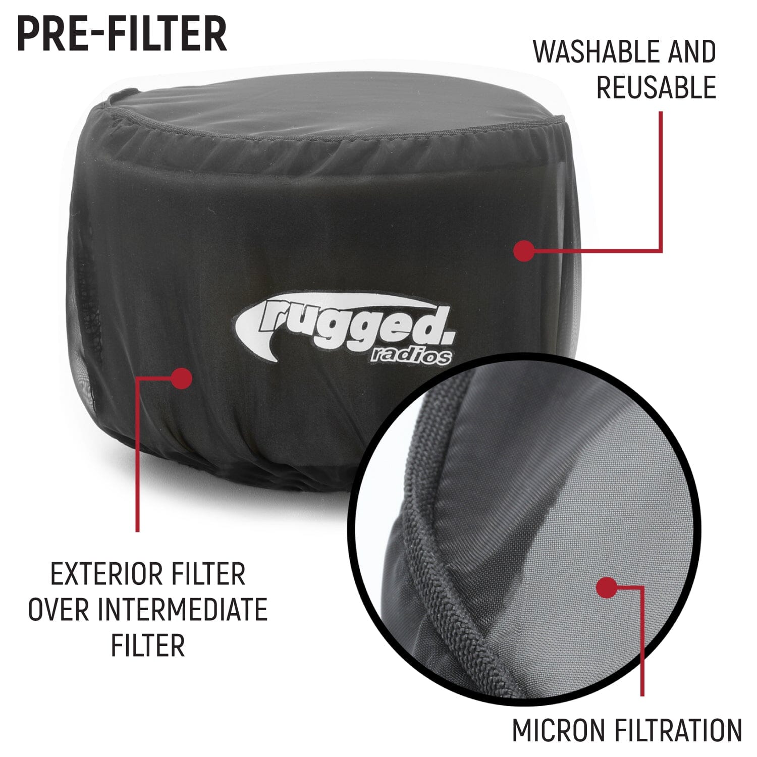 Photo of HIGH PERFORMANCE Filter Kit for MAC Air Helmet Pumper by Rugged Radios - Premium for UTVs / Side by Sides