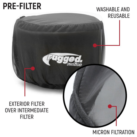 Photo of HIGH PERFORMANCE Filter Kit for MAC Air Helmet Pumper by Rugged Radios - Premium for UTVs / Side by Sides