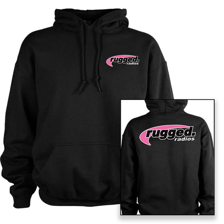 Photo of Rugged Radios PINK Pullover Hoodie - Black by Rugged Radios - Premium for UTVs / Side by Sides
