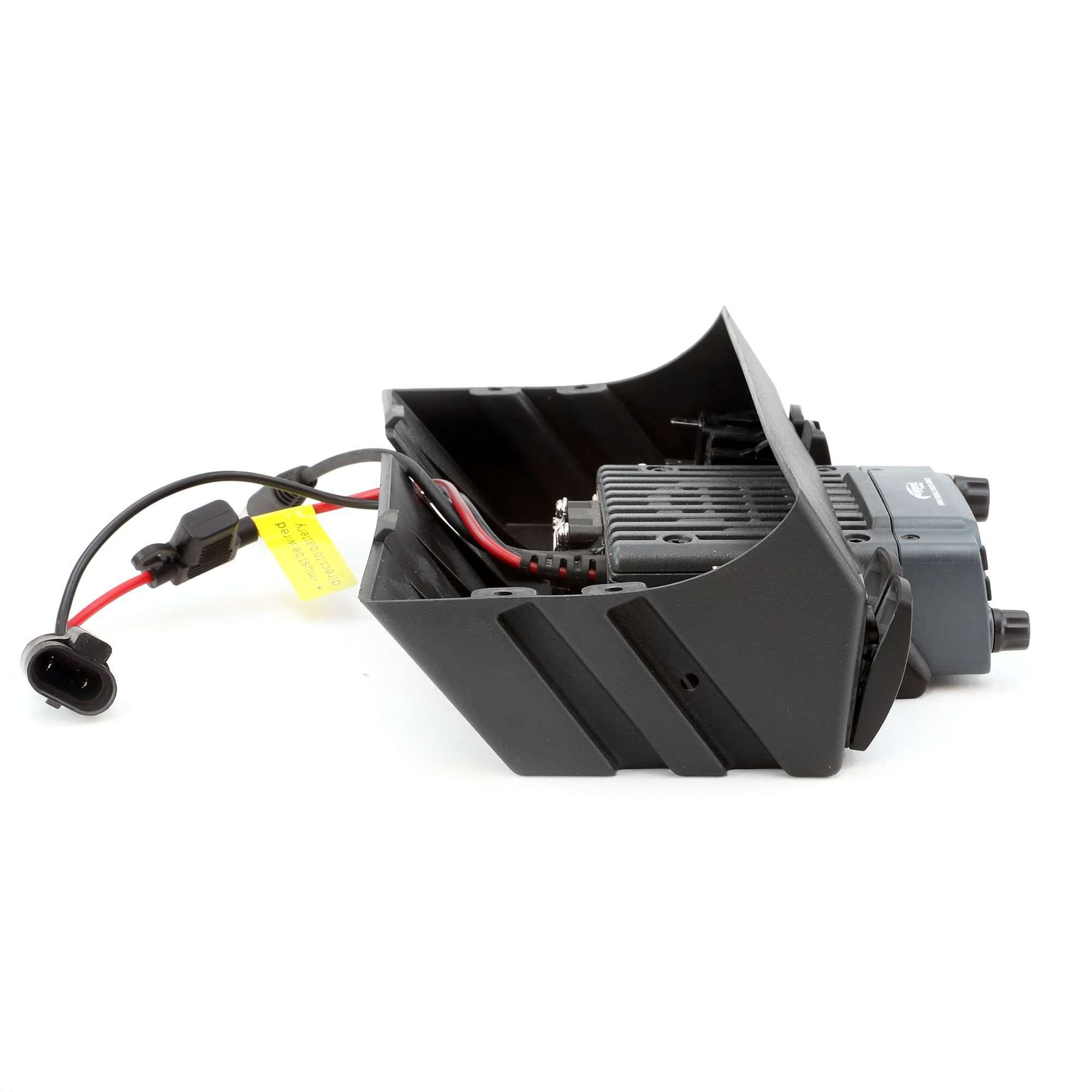 Photo of Jeep JK Upper Windshield Radio Mount GMR25 and ABM25 by Rugged Radios - Premium for UTVs / Side by Sides
