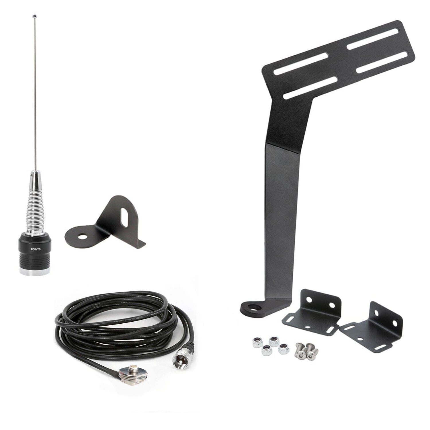 Photo of Jeep Wrangler TJ, LJ, JK, JKU and Rubicon Two-Way GMRS Mobile Radio Kit by Rugged Radios - Premium for UTVs / Side by Sides