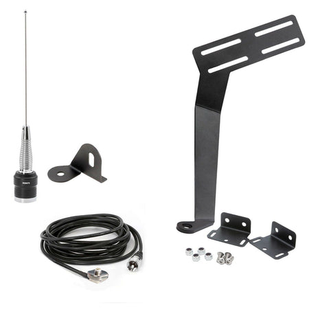 Photo of Jeep Wrangler TJ, LJ, JK, JKU and Rubicon Two-Way GMRS Mobile Radio Kit by Rugged Radios - Premium for UTVs / Side by Sides