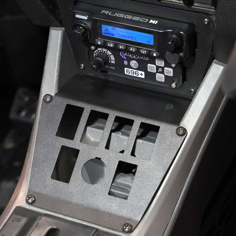 Photo of Lower Accessory Panel for Polaris RZR PRO XP, RZR Turbo R, and RZR PRO R Dash Mount Radio and Intercom by Rugged Radios - Premium for UTVs / Side by Sides