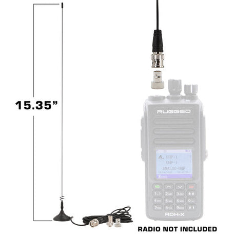 Photo of Magnetic Mount Dual Band Antenna for Rugged Handheld Radios R1, RDH-X, V3, RDH-16, RH-5R by Rugged Radios - Premium for UTVs / Side by Sides