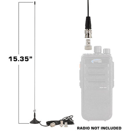 Photo of Magnetic Mount Dual Band Antenna for Rugged Handheld Radios R1, RDH-X, V3, RDH-16, RH-5R by Rugged Radios - Premium for UTVs / Side by Sides