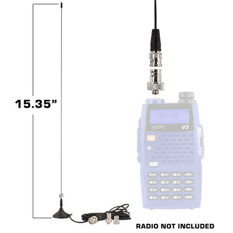 Photo of Magnetic Mount Dual Band Antenna for Rugged Handheld Radios R1, RDH-X, V3, RDH-16, RH-5R by Rugged Radios - Premium for UTVs / Side by Sides